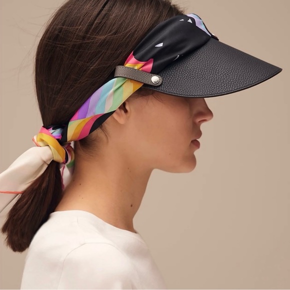 HERMES RARE PINK /BROWN REVERSIBLE VISOR - Picture 3 of 14